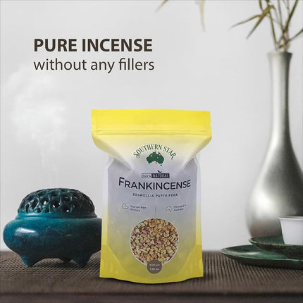 Southern Star Original Frankincense Resin, Hand Made Incense Gems for Aromatherapy, Meditation, Religious Ceremonies and Yoga, 100% Natural Premium Frankincense, Long-Lasting Aroma, Easy-to-Use, 500g