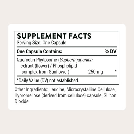 Thorne Quercetin Phytosome - Exclusive Phytosome Complex - Health, Respiratory and Seasonal Allergy - 60 Capsules