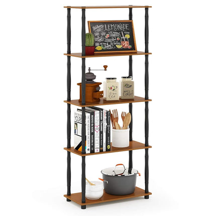 Furinno TURN-S-TUBE Storage Shelves, 5-Tier Book S