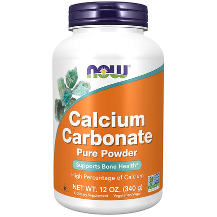 NOW Calcium Carbonate Powder, 12-Ounces