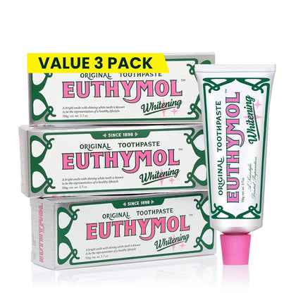 EUTHYMOL Whitening Toothpaste (3.7fl oz, Pack of 3