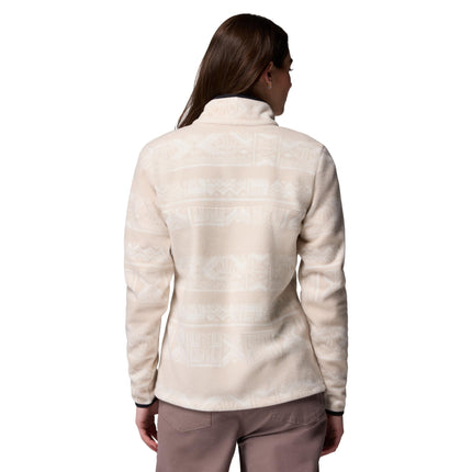 Columbia Women's Benton Springs Printed 1/2 Snap Fleece Jacket, Dark Stone Deschutes Days, 3X