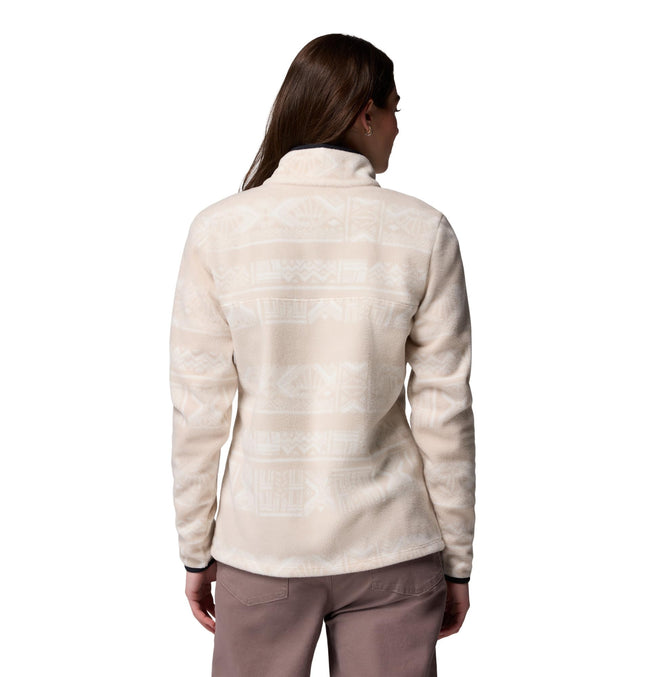 Columbia Women's Benton Springs Printed 1/2 Snap Fleece Jacket, Dark Stone Deschutes Days, 3X
