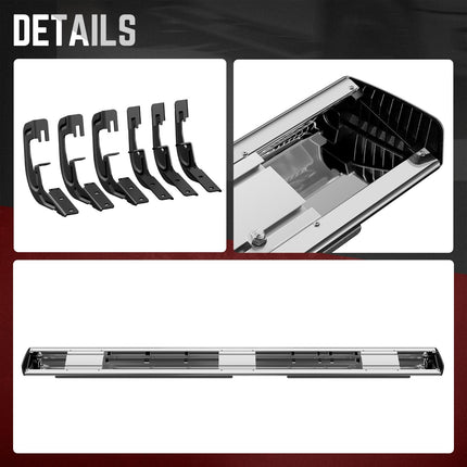 DNA MOTORING 6" Running Boards Compatible with 07-18 Silverado/Sierra 1500, 07-19 Silverado 2500HD 3500HD Crew Cab, Side Step Nerf Bars, STEPB-ZTL-8017