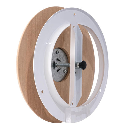 Steinberg14 Wooden Air Diffuser - 5 Inch Universal Supply and Exhaust Valve - 125mm Adjustable Vent Cover - Round Wall Ceiling Vent - Black Alder Wood Air Vent - Ventilation Grille for Sauna