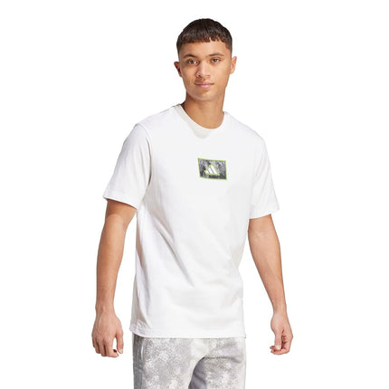 adidas Men's Camouflage Graphic T-Shirt, Grey/Script, Small Tall