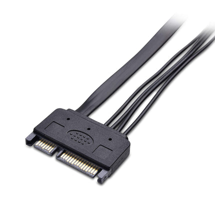 Cable Matters (paquete de 2) Cable de extensión de alimentación y datos SATA de 22 pines (7+15) - 50 cm