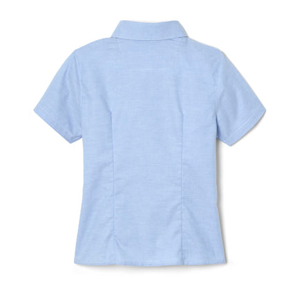 French Toast Chemise Oxford Fille ajustée à Manches Courtes Infroissable, Bleu Clair, 12 ans