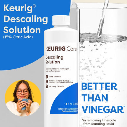 Keurig Brewer Cleanse Kit For Brewer Descaling and MaintenanceIncludes Descaling Solution & Rinse Pods, Compatible with Keurig Classic/1.0 & 2.0 K-Cup Pod Coffee Makers, 5 Count
