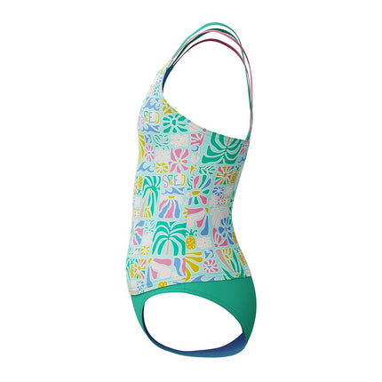 Speedo Girls Swimsuit Two Piece Tankini Thin Strap