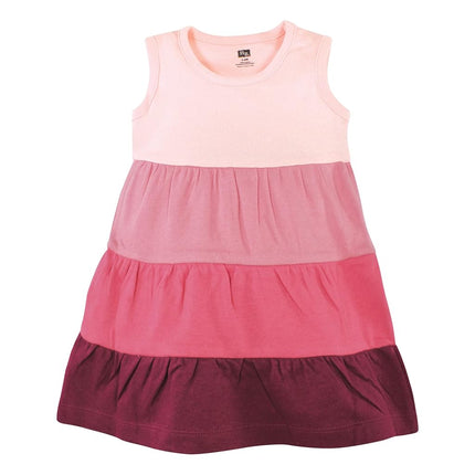 Vestidos de algodón Hudson Baby para bebés niñas, multicolor (rosa rubor y leopardo), 6-9 meses