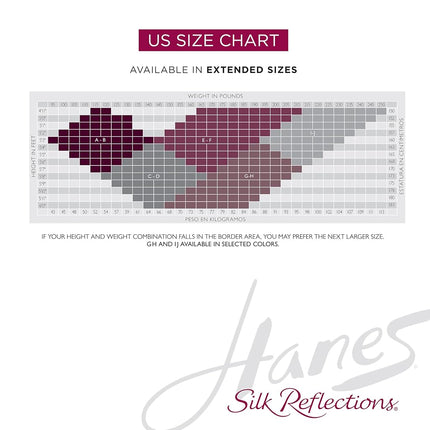 Hanes Silk Reflections Women`s Control Top Sheer Toe Pantyhose - Best-Seller