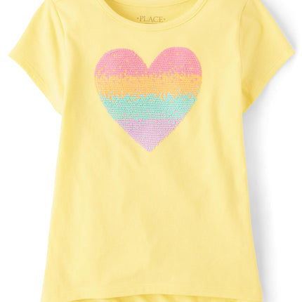 The Children's Place Girls' Short Sleeve High Low 