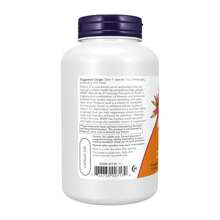 NOW AlphaSorb-C 500 mg,180 Capsules