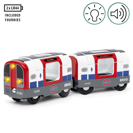 BRIO World Trains of the World London Underground Tube – Toy Train for Kids Age 3+ Years and Up – 2024 Model with Sounds, Lights & Characters