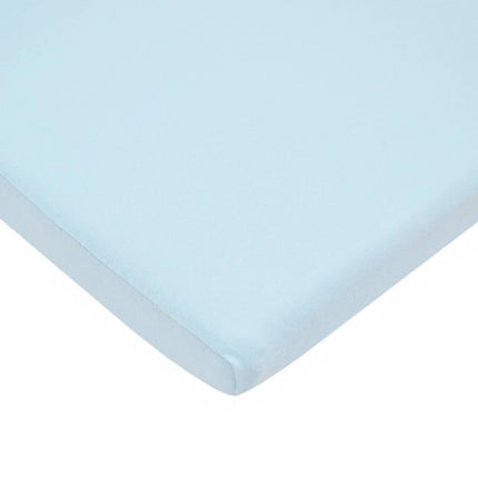 Sábana de cuna/moisés de 100 % algodón natural de American Baby Company, de 18" x 36" - Ajustable, azul/gris/blanco, suave y transpirable, para niños y niñas