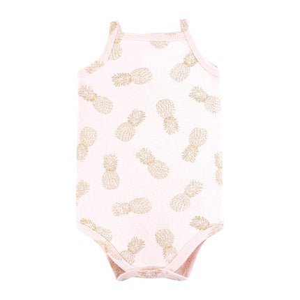 Bodysuits de algodón sin mangas Hudson Baby Unisex para bebé, Palm Flamingo, 9-12 meses