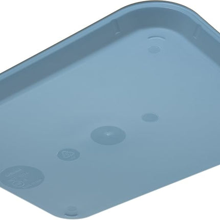 Carlisle FoodService Products Cafe Fast Food Cafeteria Tray with Patterned Surface for Cafeterias, Fast Food, and Dining Room, Plastic, 13.87 x 10.75 x 0.79 Inches, Slate Blue, (Pack of 24)