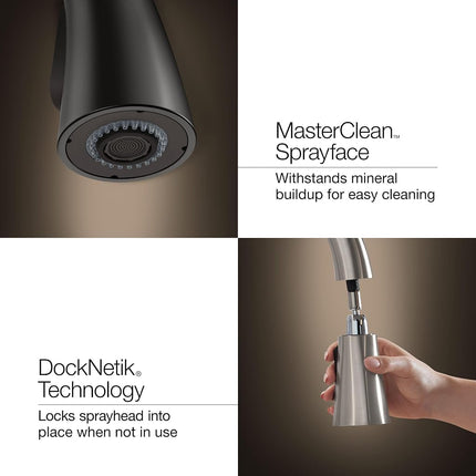 Kohler 24982-CP Purist Kitchen Sink Faucet, Polished Chrome