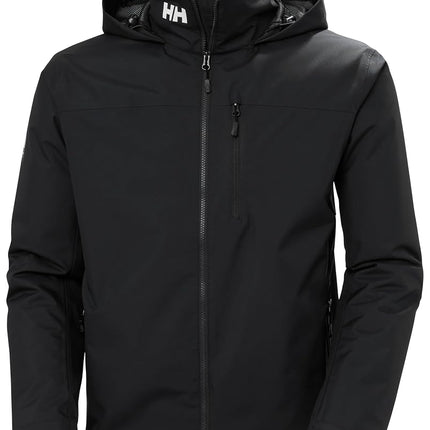 Helly Hansen Men's Crew Hooded Midlayer Jacket 2, Black, XL