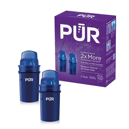 PUR Water Pitcher Replacement Filter (Pack of 2), Blue – Compatible with All PUR Pitcher and Dispenser Filtration Systems, PPF900Z