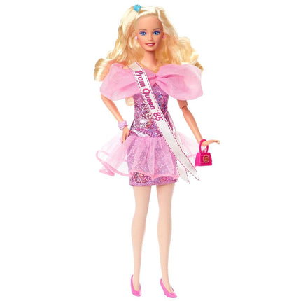 Barbie Doll, Curly Blonde Hair, 80s-Inspired Prom Night, Barbie Rewind Series, Prom Queen, Nostalgic Collectibles and Gifts