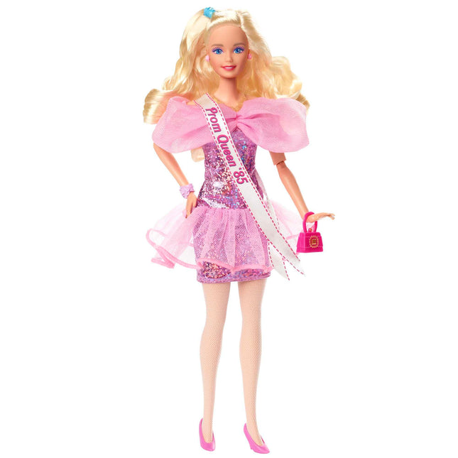 Barbie Doll, Curly Blonde Hair, 80s-Inspired Prom 
