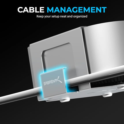 SABRENT Support Mac mini M4 (2024+) – Support flexible de bureau/mur en aluminium, support résistant aux rayures avec gestion des câbles et circulation de l'air – Support Mac mini sécurisé pour mur, bureau ou surface (BK-MAC2)