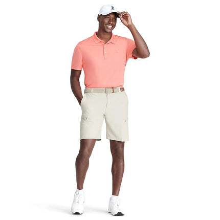 Izod Men's Golf Swingflex Cargo Short, Red Khaki, 29