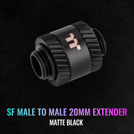 Thermaltake Pacific SF Male to Male 20mm Extender Matte Black/DIY LCS/Fittings CL-W390-CU00MK-A