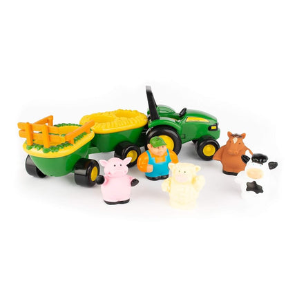 TOMY 34908VBAZ John Deere Variety Animal Sounds Hayride Preschool Toy, Green, One Size
