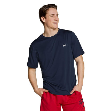 Speedo Men's UV Swim Shirt Basic Easy Short Sleeve Regular Fit
