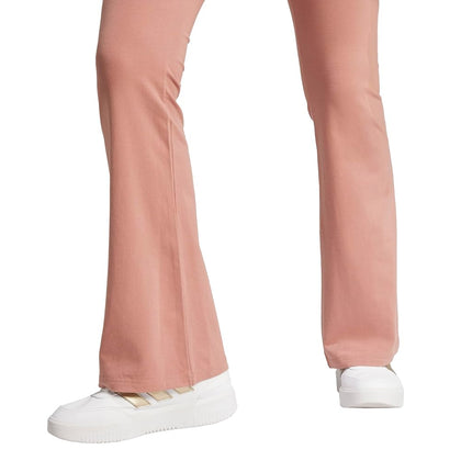 adidas Women's Essentials Small Logo Flared Leggings, Warm Clay/White, Large
