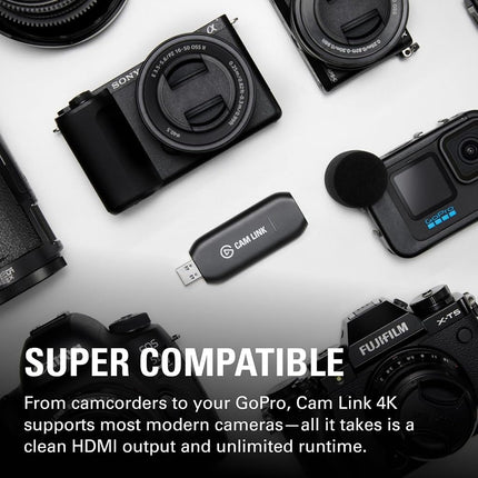 Elgato Cam Link 4K Capture Card for DSLR, Camcorder, Action Cam
