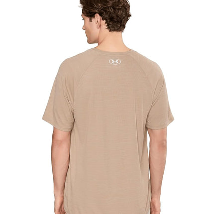 Under Armour - Mens Tech Textured Short Sleeve T-Shirt, Color City Khaki (300), Size: 4X-Large x Tall