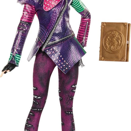 Mattel Descendants Mal Isle of the Lost Tenth Anniversary Fashion Doll with Removable Outfit, Accessory & Bendable Joints, Inspired by the Movies, JFG74, 11 in