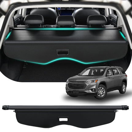 Cubierta de carga Tecoom para accesorios de Blazer 2019-2024, cubierta trasera interior de maletero, organizador de equipaje, escudo de seguridad compatible con Chevy Blazer 2024 2023 2022 2021 2020 2019, pantalla de privacidad retráctil