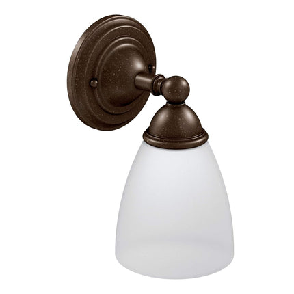 Moen YB2261ORB Brantford 1-Light Dual-Mount Bath Bathroom Vanity Fixture with Frosted Glass, Oil Rubbed Bronze