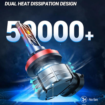 SEALIGHT H11 LED Fog Light Bulbs or DRL, 10000LM H8 H16 H11 Fog light bulb LED for Cars, 6000K Cool White H16 H8 Fog Lights, Non-polarity, Pack of 2(Only for Fog Lights or DRL)