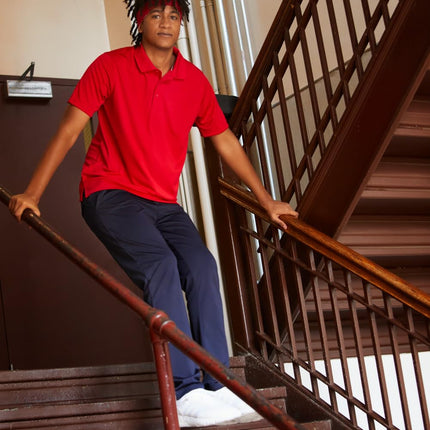 French Toast Unisex Adult Moisture Wicking Sport Polo, Red, XXL