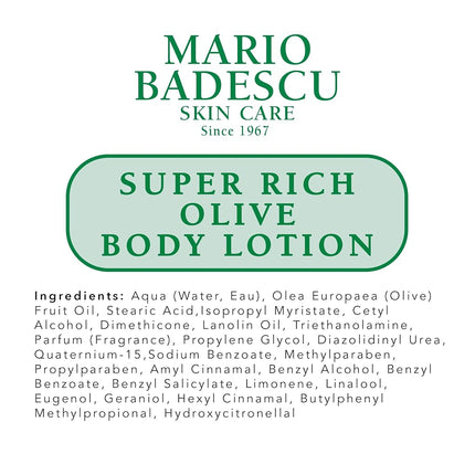 Mario Badescu Super Rich Olive Body Lotion, 6 oz.