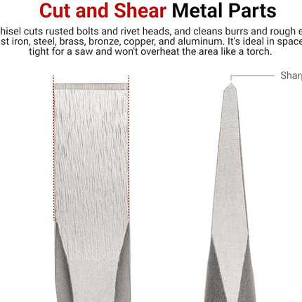 TEKTON 1/2 Inch Cold Chisel | Made in USA | 66005