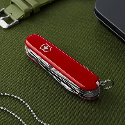Victorinox Swiss Army Knife Huntsman - 15 Functions Pocket Knife - Red