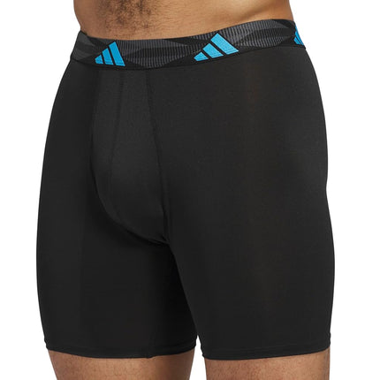 adidas Mens Microfiber 3-Pack Boxer Briefs Casual Casual - Black