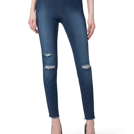 HUE Women's Ripped Knee Denim Leggings - Blue - XS