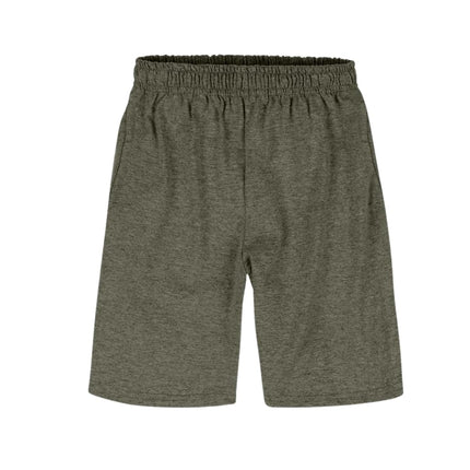 Hanes Boys Jersey Short (Pack of 2), Camouflage Green HTR, Small