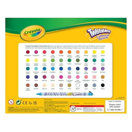 AODE forCrayola 50ct Twistables Colored Pencils