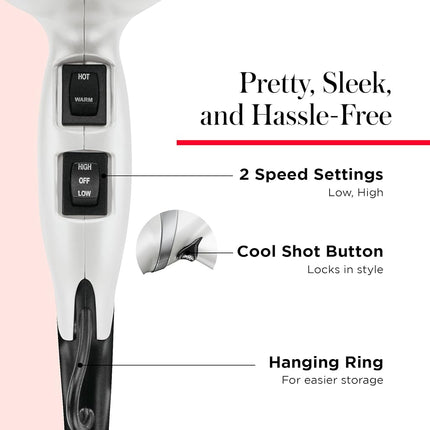 Revlon 1875w Laser Brilliance Dryer, Silver/White