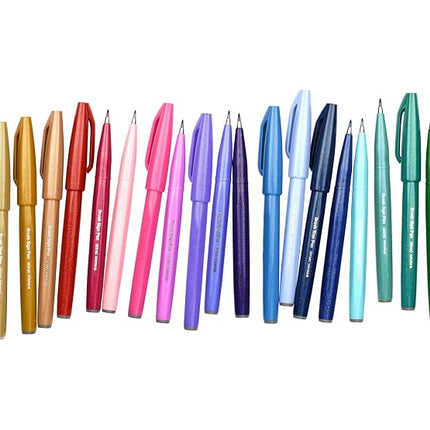 Pentel Brush Sign Pen - Blue (Pack of 10), SES15C-C