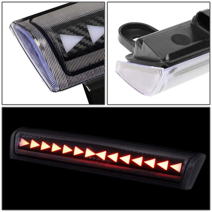DNA MOTORING 3BL-GMCD00-3D-T4-LED-BK, luz de freno trasera LED 3D de línea de punta de flecha con carcasa negra [Compatible con Suburban 1500 2500 00-06 / Tahoe / Yukon & XL 1500 2500 00-06]